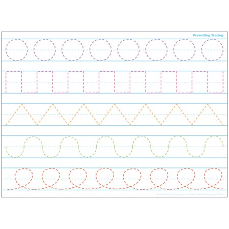 Smart Poly Single Sided PosterMat Pals, Prewriting Tracing, 13 X 9.5